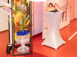 Spiegelglas Vase niedrig 1